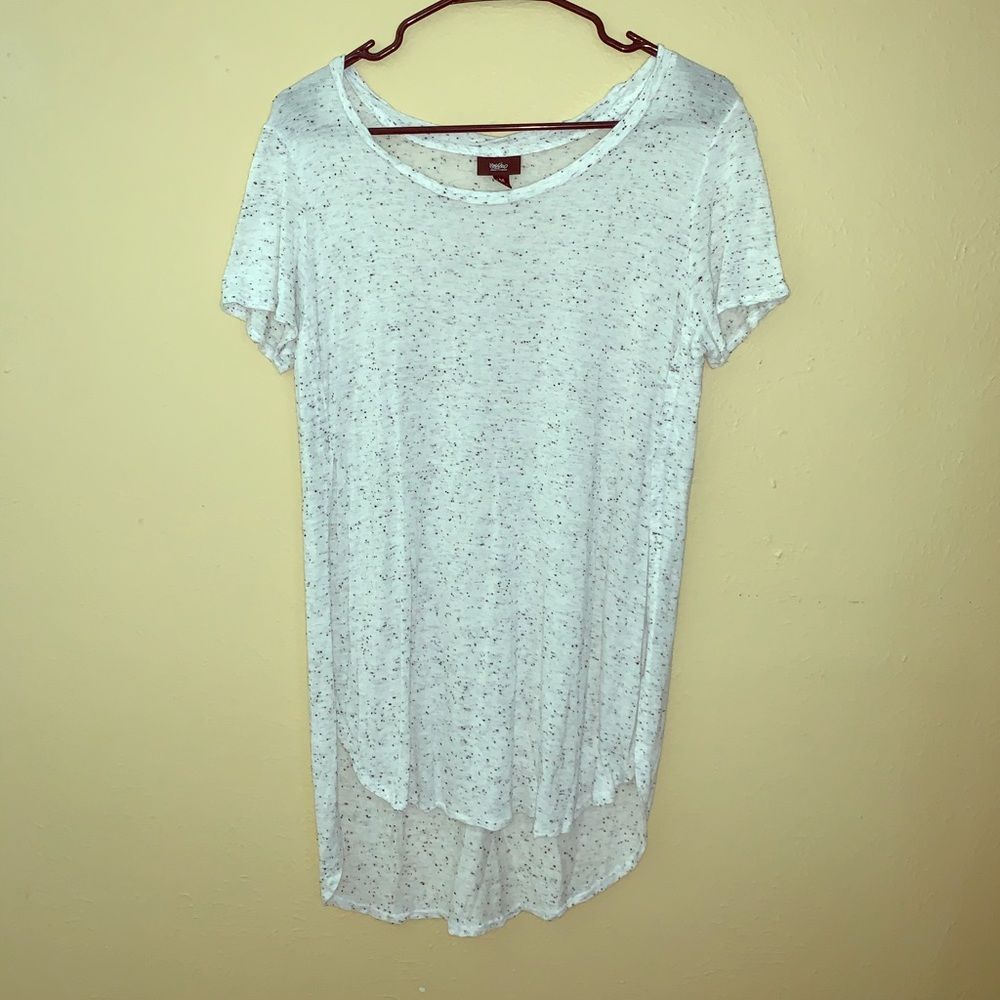 White Speckled See Through T-Shirt